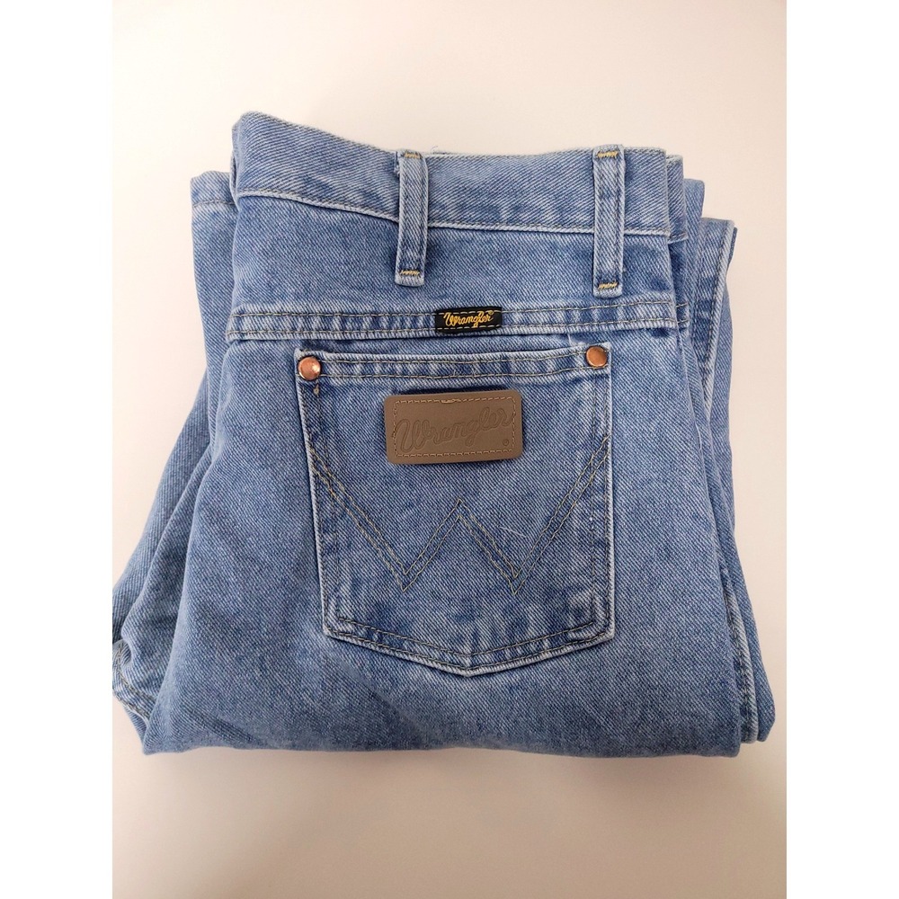 Wrangler 936ATW Cowboy Cut Slim Fit Jeans Light Wash Mens 33x34 Denim